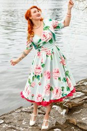 EU BOCK LISETTE BEX BLEU BLEUR TROIS SIRTER SHEEVE ROSE ROSE PRINT BOLERO
