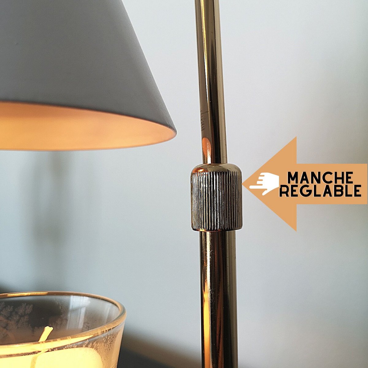 Zachte warmteverspreider - Candelia - elektrische brander voor geurkaars - geïntegreerde dimmer - decoratie en cadeau-idee