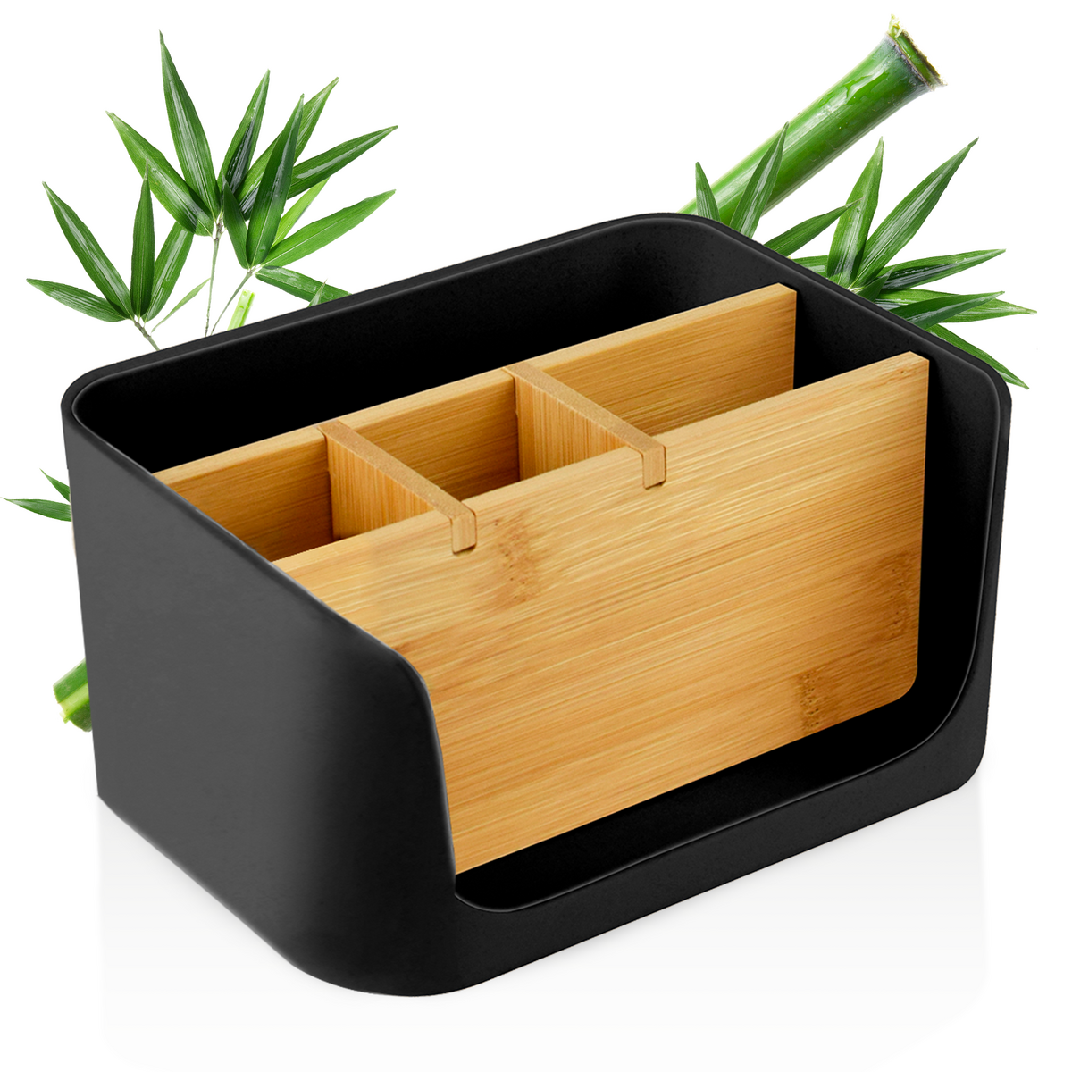 Organizador de escritorio ECO | Organizador de cosméticos de mesa para oficina | Soporte para teléfono móvil y tableta |