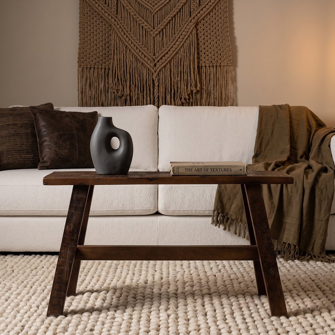Factory wooden bench - 85x20x50 cm