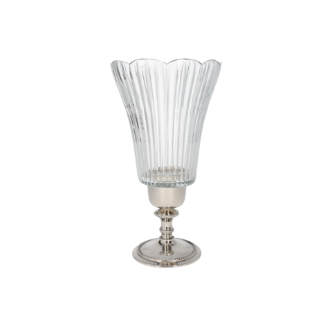 Kristallen kandelaar beker h 26x14 cm