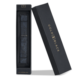 Cinturino per Apple Watch Python blu navy (adattatore nero)