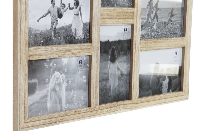 MULTI-PHOTO FRAME MDF GLASS 45X1,2X35 8 PHOTOS MF202383