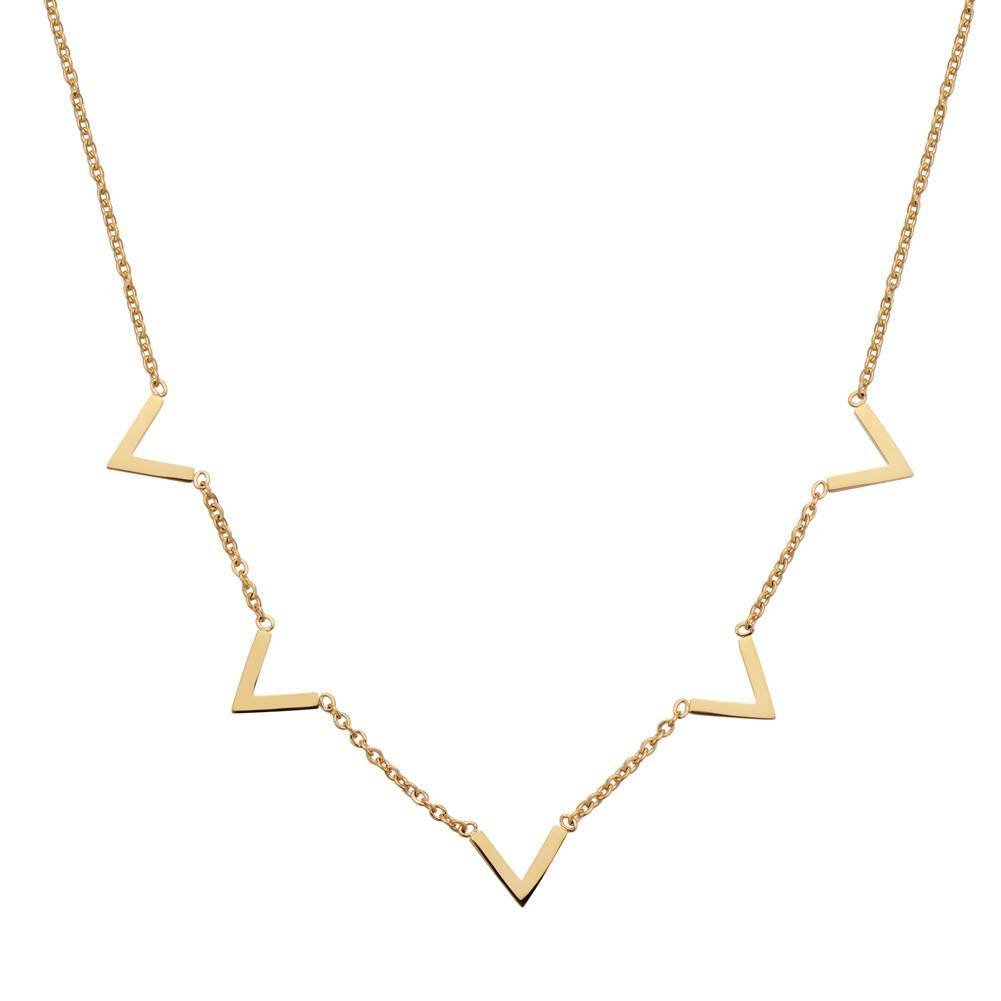 Queen V Necklace Gold
