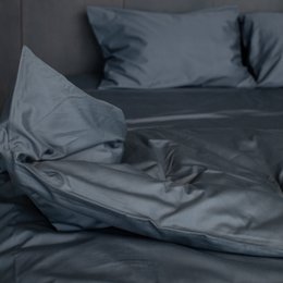 Mørkegrå 400TC satinplade