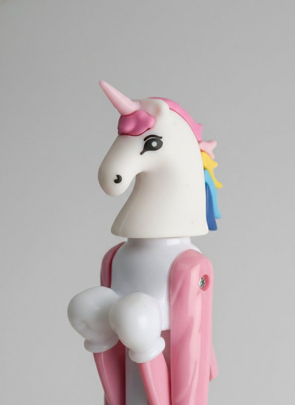 Bolígrafo novedoso de unicornio - Boxing Spring Action