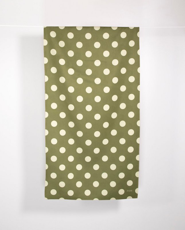 Towel Dots Olive Green