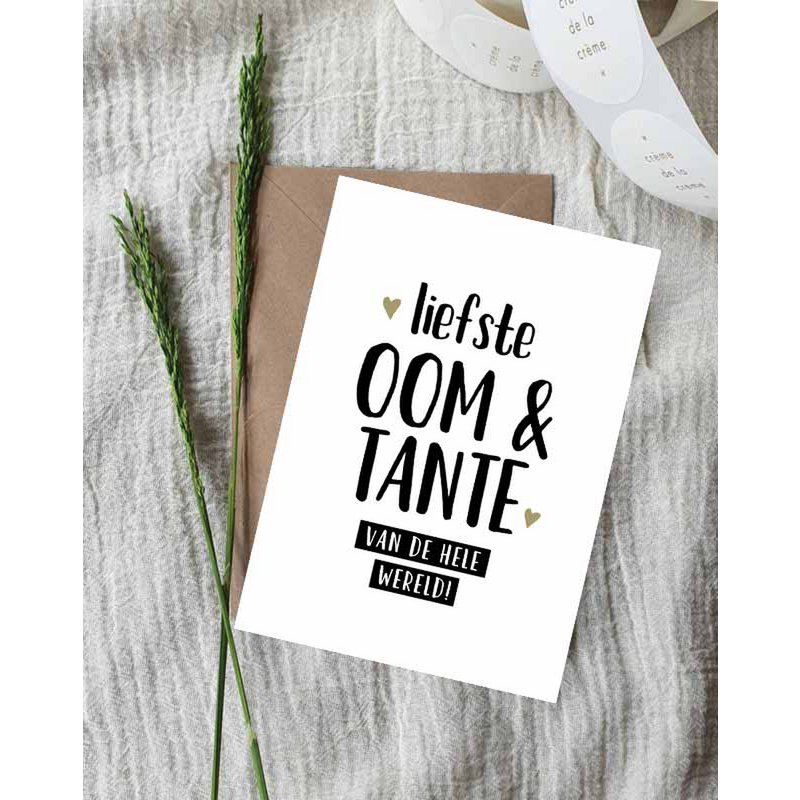 Ansichtkaart || liefste oom & tante