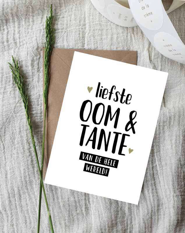 Ansichtkaart || liefste oom & tante