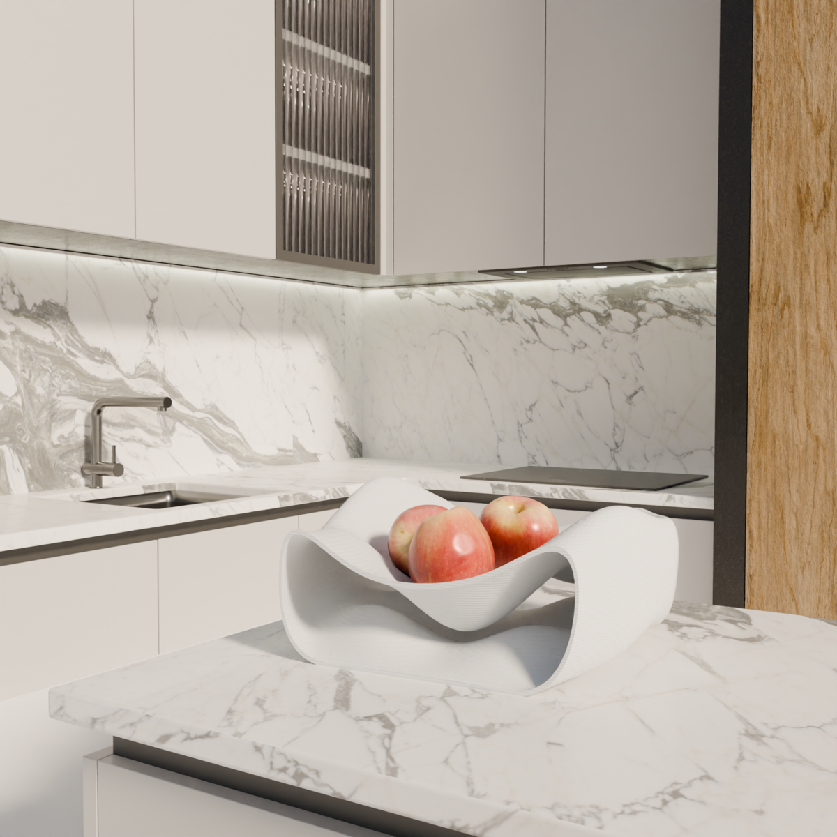 Fano modern design fruit bowl white edition