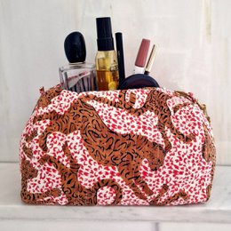 sac cosmétique fait main "h.Leopard"