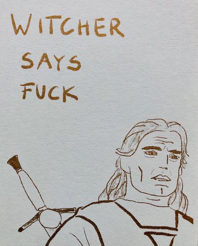 Card Witcher says f*ck