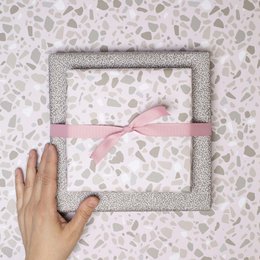Pink wrapping paper with terrazzo pattern, packing gifts in boho style, packing gifts for women, packing mother's day gift, wrapping paper wedding