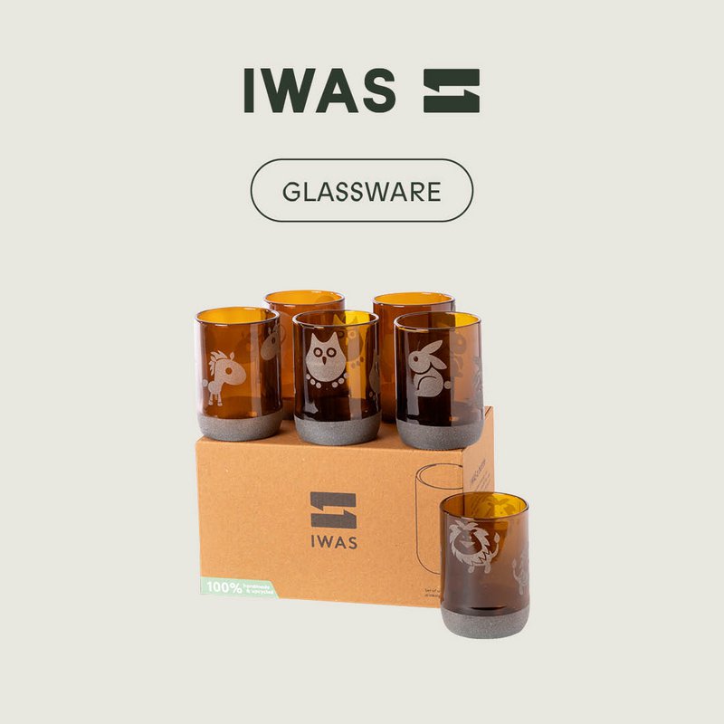 Drinkglazen Animal - Short (set van 6)