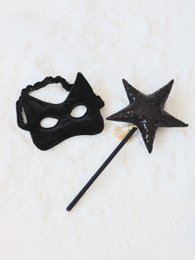“Black Sequins” Fairy-tale Crown and Wand Magic Set