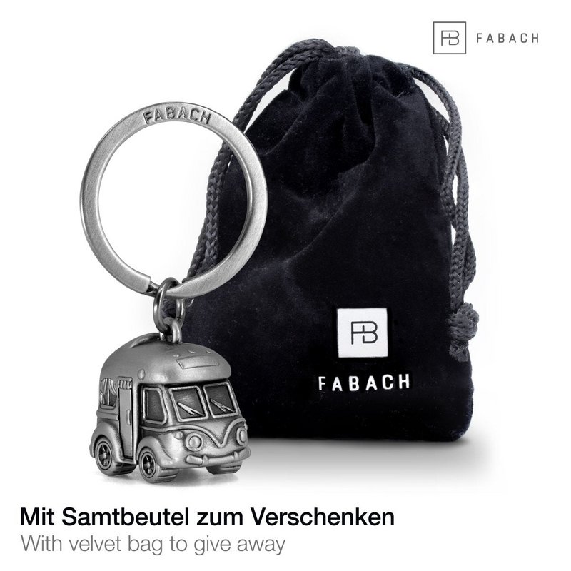 Motorhome key ring - cute camper Bulli lucky charm for camping fans and world travelers