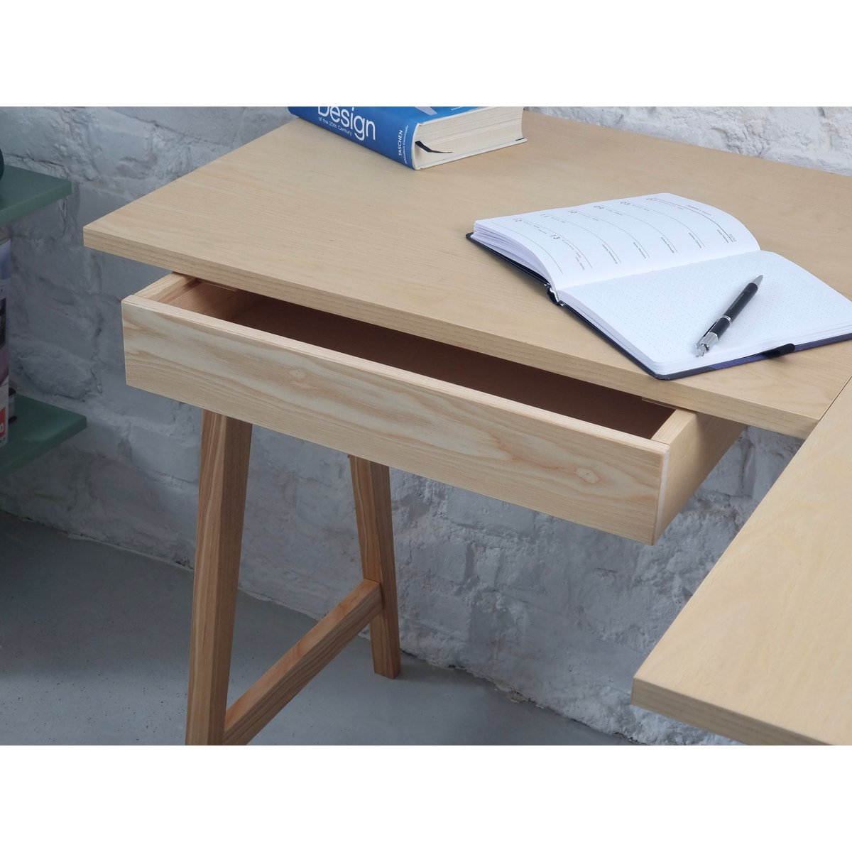 LUKA Ashwood L-Shaped Desk Left/Right Handed