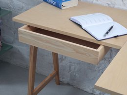 LUKA Ashwood L-Shaped Desk Left/Right Handed