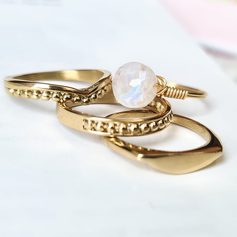 Bague Pierre de Lune Or - Beauty Story