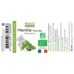 Organisk pebermynte essentiel olie 10 ml