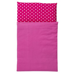 Van Dijk Toys Duvet - Pink med hvide prikker