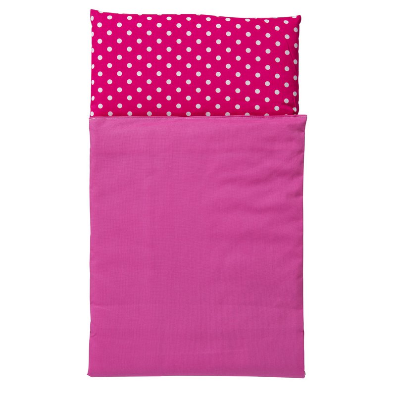 Van Dijk Toys Duvet - Pink med hvide prikker