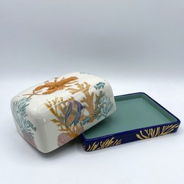 Coral Lobster Butter Dish