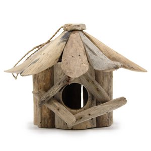 4x Treibholz-Vogelkasten - Mini