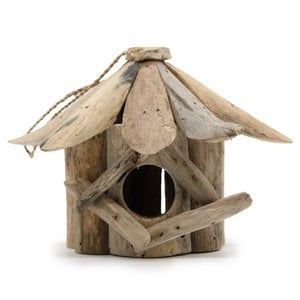 4x Treibholz-Vogelkasten - Mini