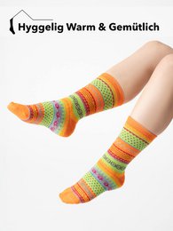 2 Paar 45% Wollsocken Bunt s Design 2 Paar