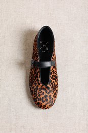 LIZA LEO – Mary Janes aus Kalbshaar mit Leopardenmuster