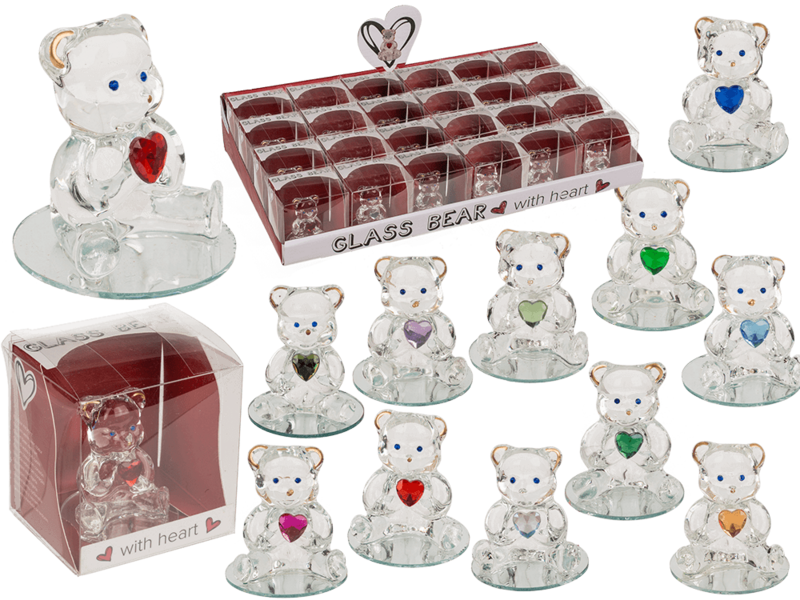 Glass Bear with Heart,