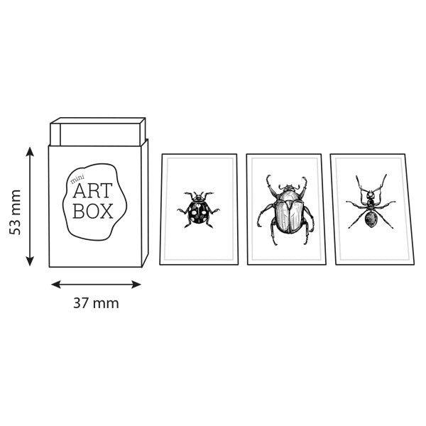 DIY Mini Art - Insekten (4 Stück)
