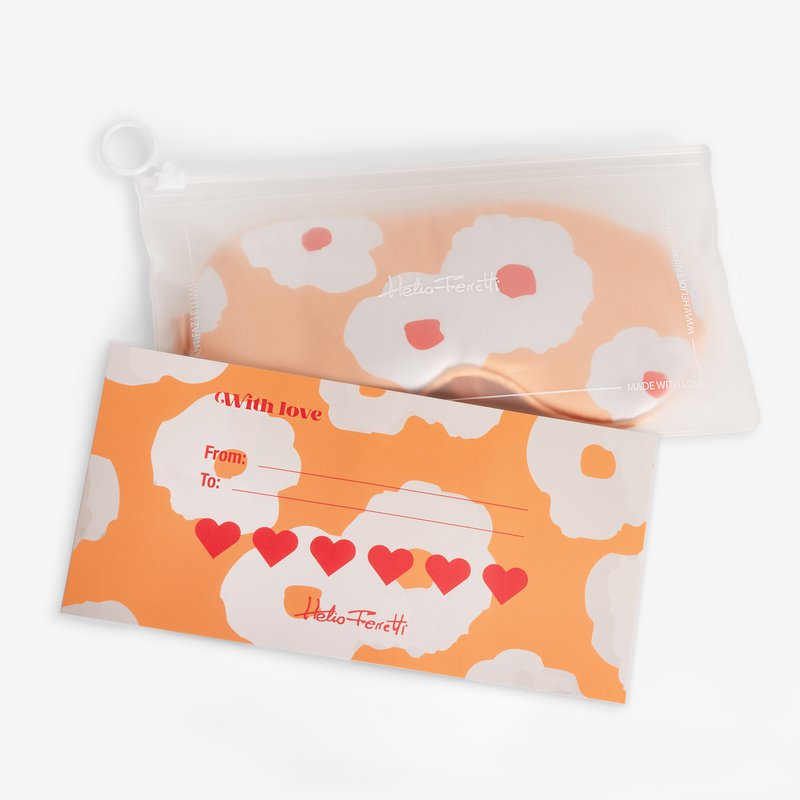 Masque oculaire floral orange hf