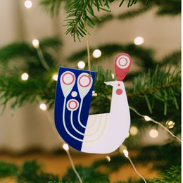 Pfau – rustikaler Christbaumschmuck, Holzornament