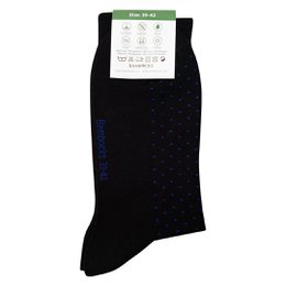 Bambocks Chaussettes Bamboo 4 paires pois noir / bleu