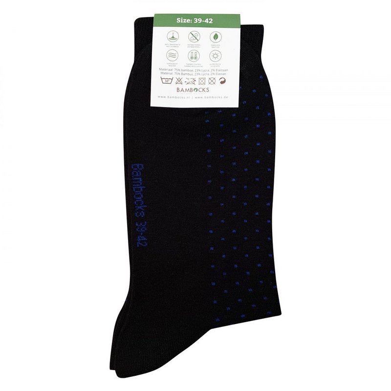 Bambocks Chaussettes Bamboo 4 paires pois noir / bleu