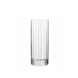 A set of 6 clear glass longdrink glasses, each measuring 480 ml in capacity. The glasses feature a simple, elegant design with vertical lines for a modern aesthetic.