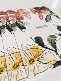 Floral greetings postcard