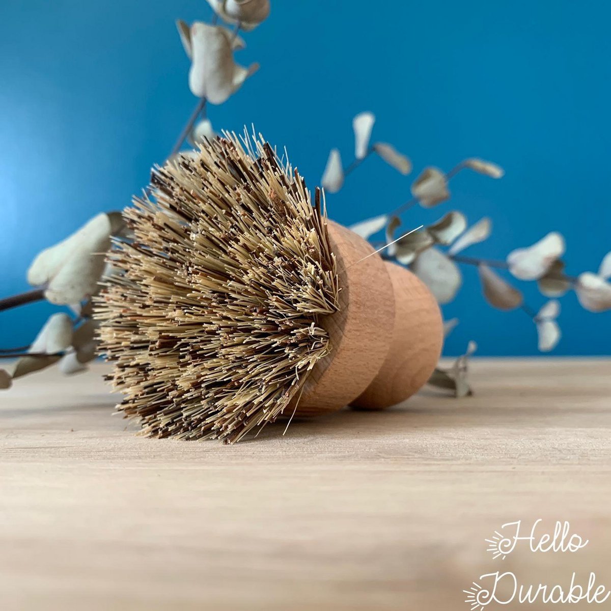 Brosse vaisselle en bois d'hêtre et fibre coco
