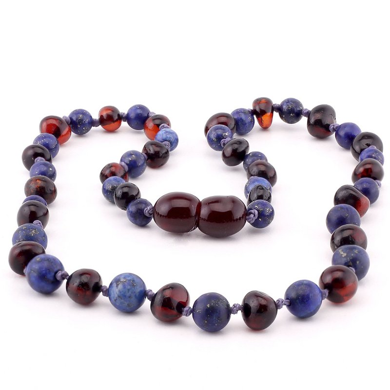 Baltic Amber & Lapis Lazuli Necklace 139