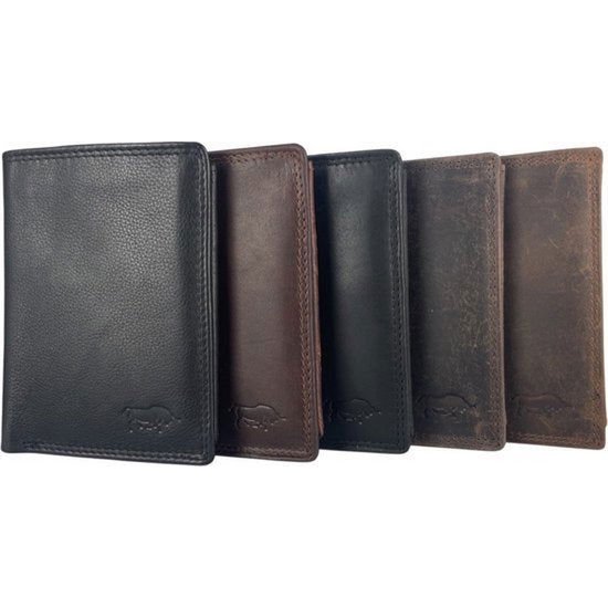 Portefeuille masculin cognac rfid anti-skim pour hommes portefeuille en cuir