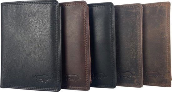 Wallet Men Cognac RFID Anti Skim Mens Wallet Real Leather