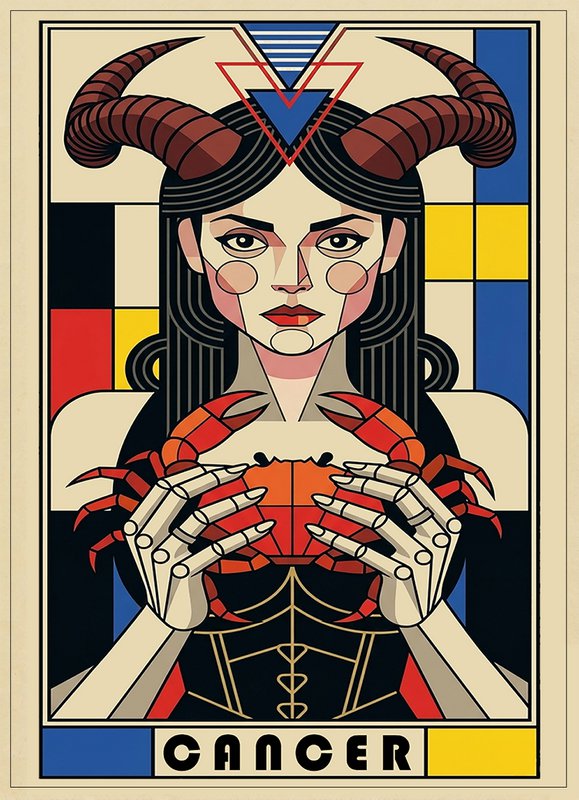 Stjernetegn Print - Bauhaus Style