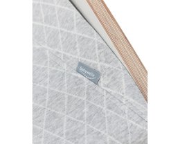 Baby rocker white wood, gray fabric