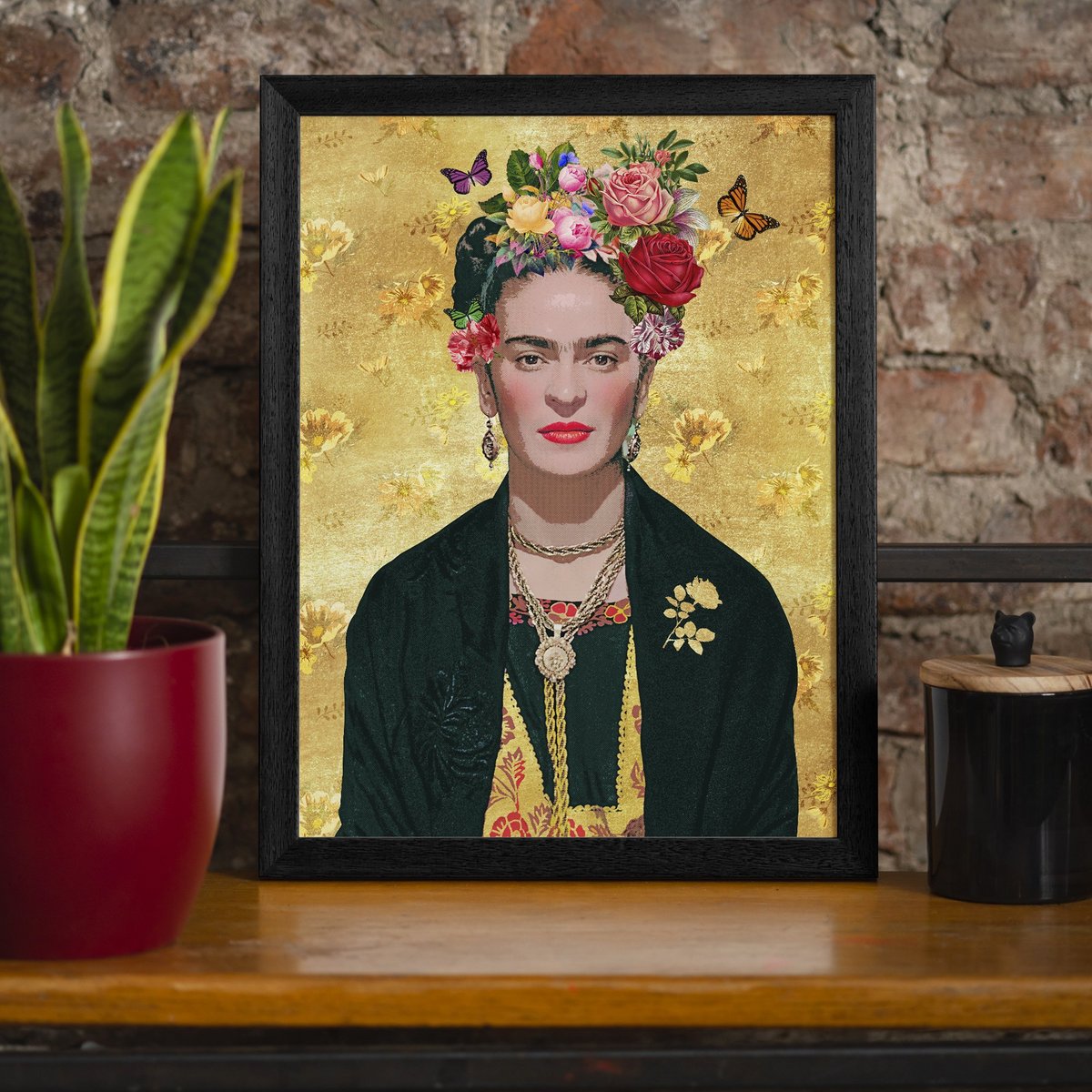 Frida Kahlo stampa oro