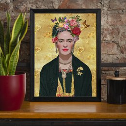 Frida Kahlo Golddruck