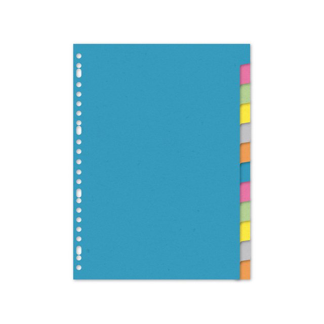 Tabblad Kangaro A4 blanc carton recyclé 220gr 23r. 12dlg cul
