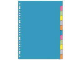 Tabblad Kangaro A4 blanco recycled karton 220gr 23r. 12dlg ass