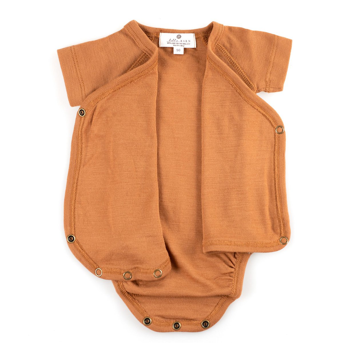 Tutina avvolgente in lana manica corta - Lana Merino - Olio di Argan